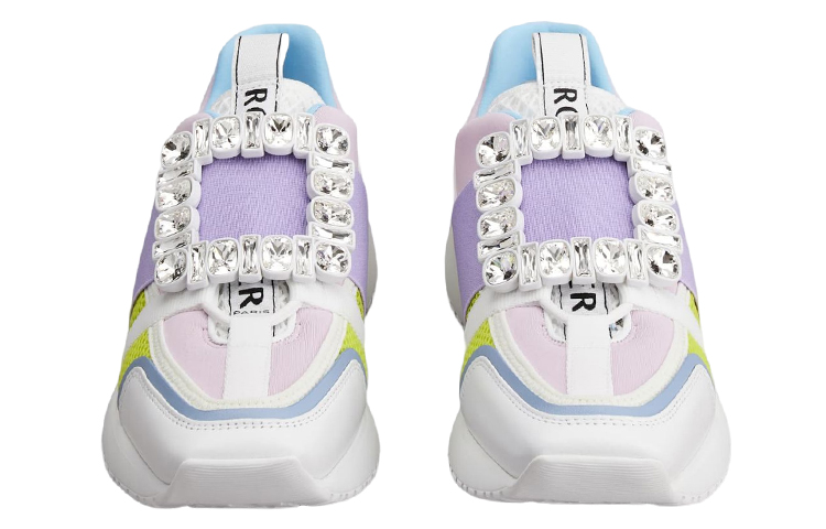 Roger Vivier Sneaky Viv' 'Crystal Buckle White Purple' 圖 3
