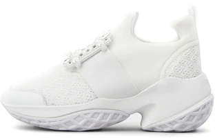 Roger Vivier Viv' Run Fabric White Crystal Buckle (Women's) Roger Vivier Viv' Run Fabric White Crystal Buckle (Women's)