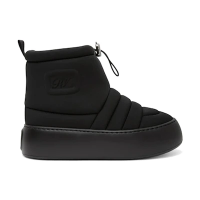 (W) Roger Vivier Viv' Winter Puffy Ankle Boots Black Crystal Buckle