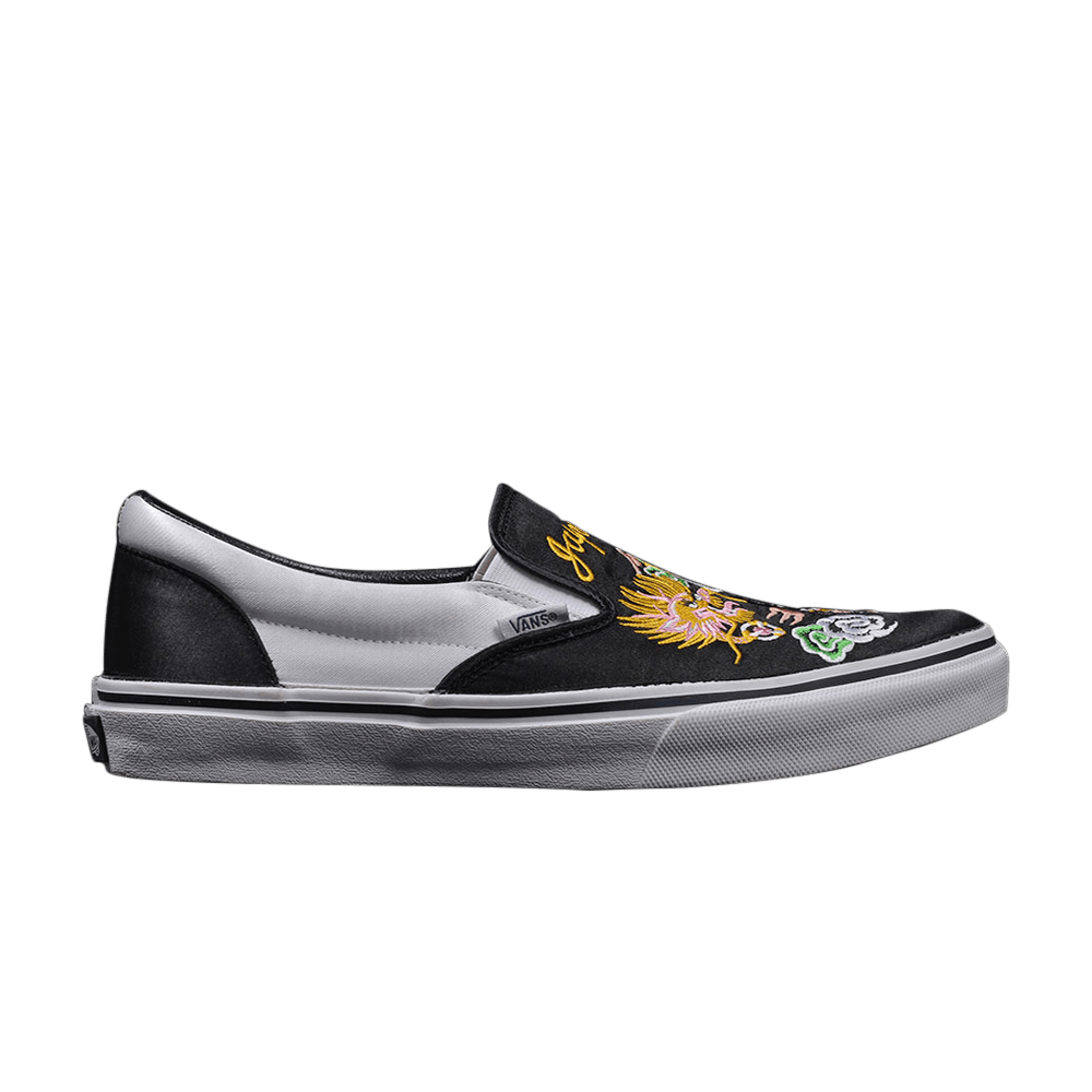 ROLLICKING Vans Slip-On 'Black Satin'