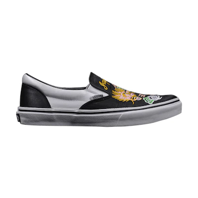 ROLLICKING Vans Slip-On 'Black Satin'