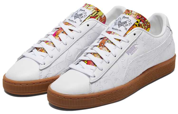 Lookbook Romero Britto x Puma Basket '刺绣 - 白色胶底' 381095-01