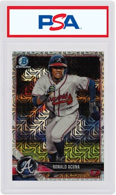 Ronald Acuna 2018 Bowman Mega Box Chrome Prospects Mojo #BCP1 Buy Ronald Acuna 2018 Bowman Mega Box Chrome Prospects Mojo #BCP1