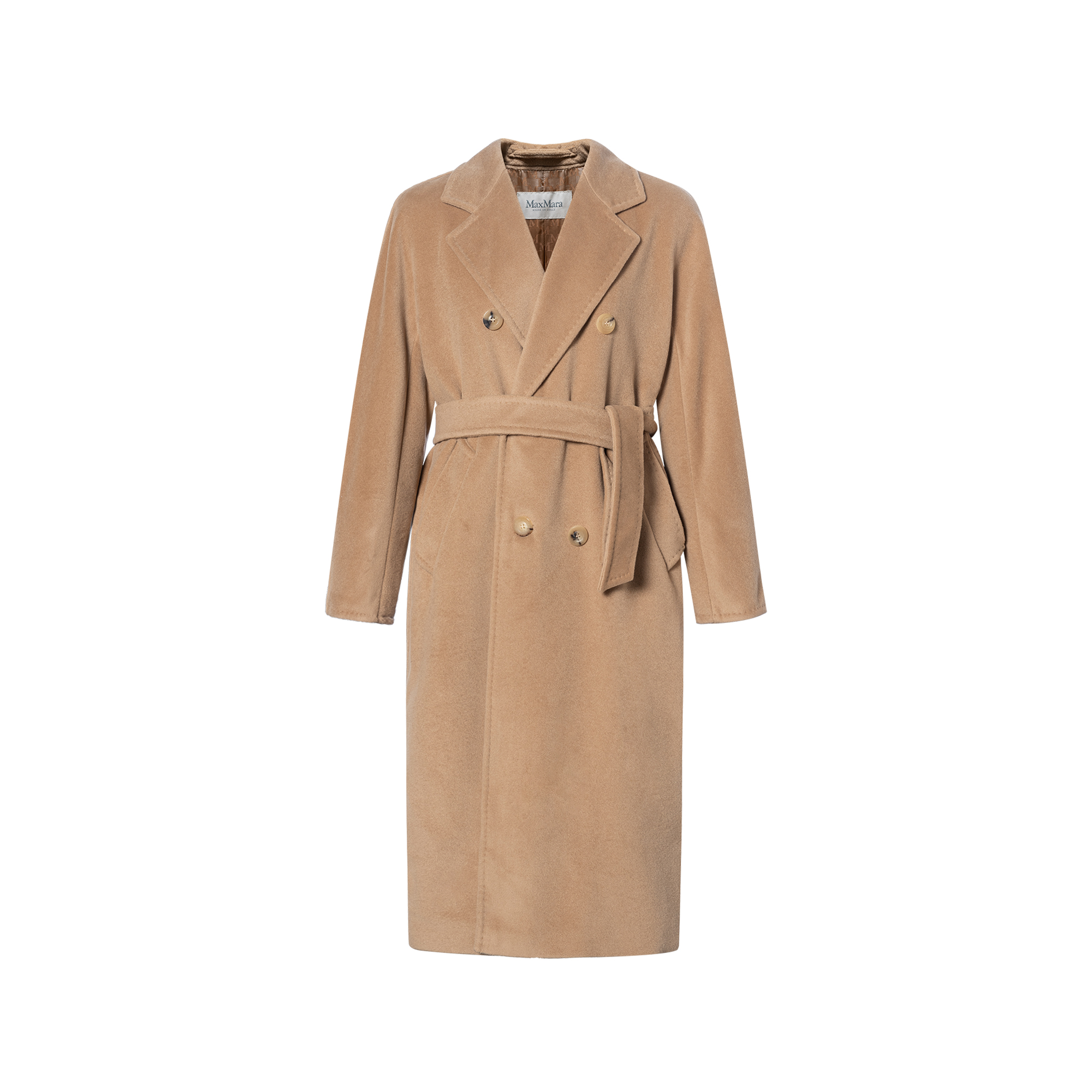 S Max Mara MaxMara Madame 101801 Classic Camel Double-Faced Wool Coat 1018010906001-MADAME