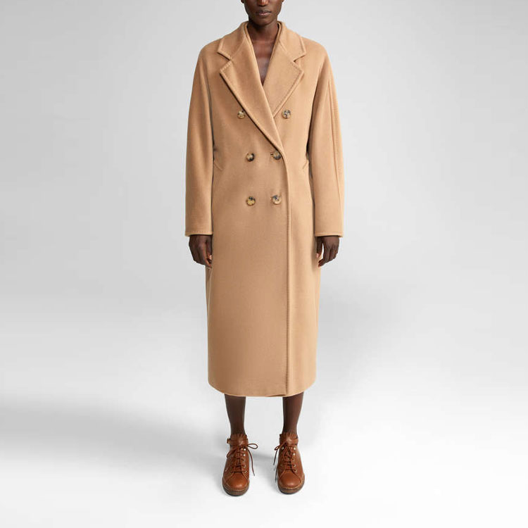 Shop S MaxMara Madame 101801 Abrigo Clásico de Lana Camel Doble Cara 1018010906001-MADAME