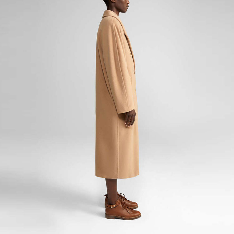Sizing S MaxMara Madame 101801 Abrigo Clásico de Lana Camel Doble Cara 1018010906001-MADAME
