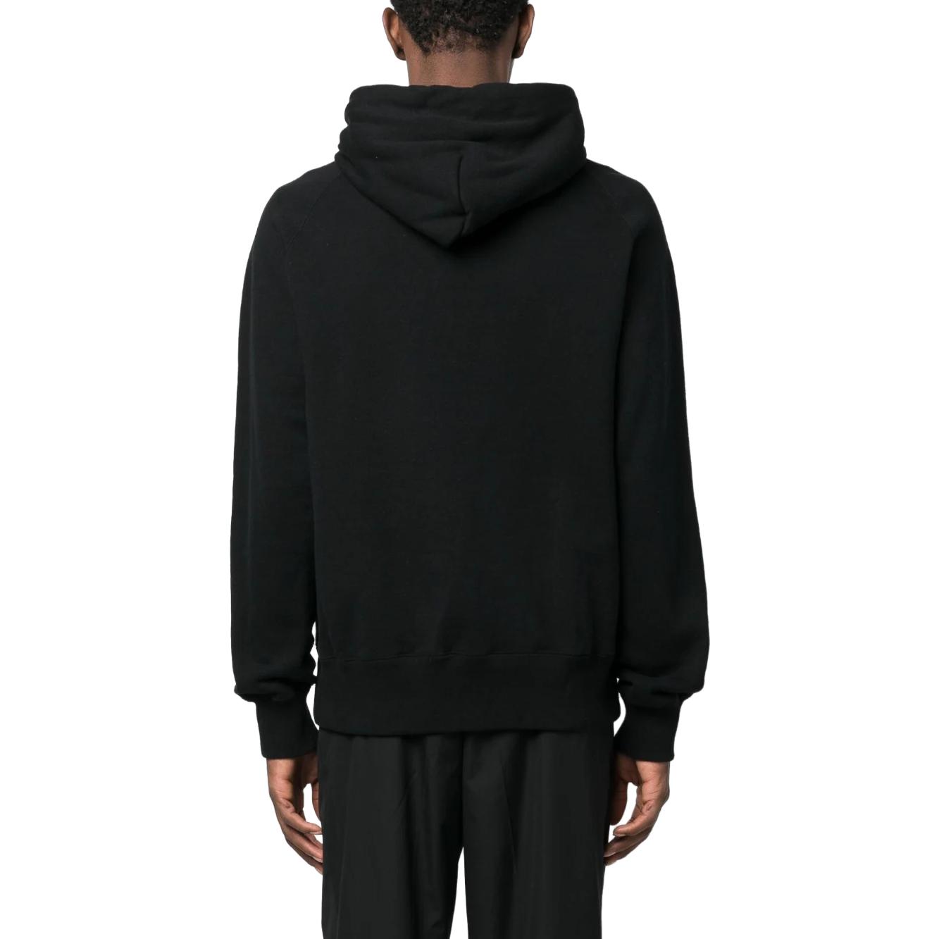 Shop サカイ ブラック プリント 長袖 フーディー 230469S001