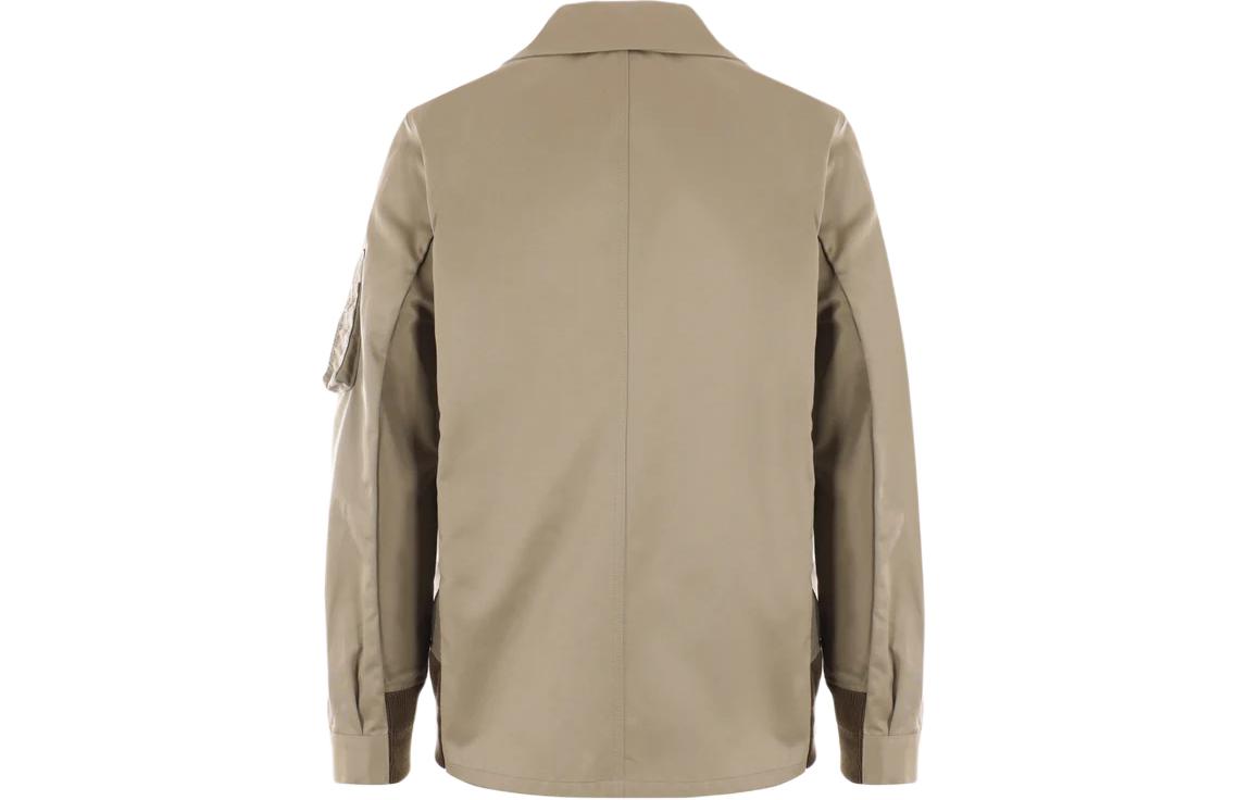 Lookbook サカイ ブラウン 長袖 ボタンアップ ジャケット ポケット付き. 24-03316M-639