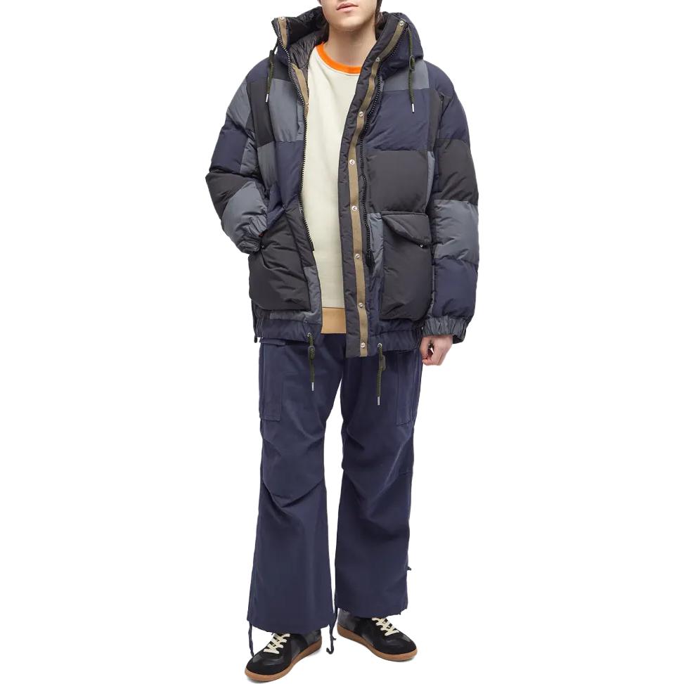 Lookbook サカイ カラーブロック フルジップ フーディ ジャケット 23-03217M-020