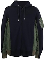 Sacai Colorblock Hooded Zip-Up Loose-Fit Long Sleeve Jacket SCM056212 Sacai Colorblock Hooded Zip-Up Loose-Fit Long Sleeve Jacket SCM056212