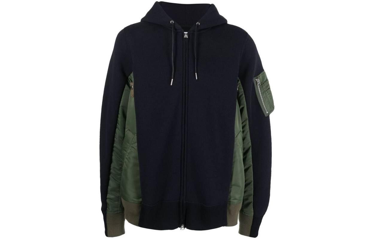 Order Chaqueta Sacai Colorblock con Capucha, Cremallera y Manga Larga de Corte Holgado. SCM056212