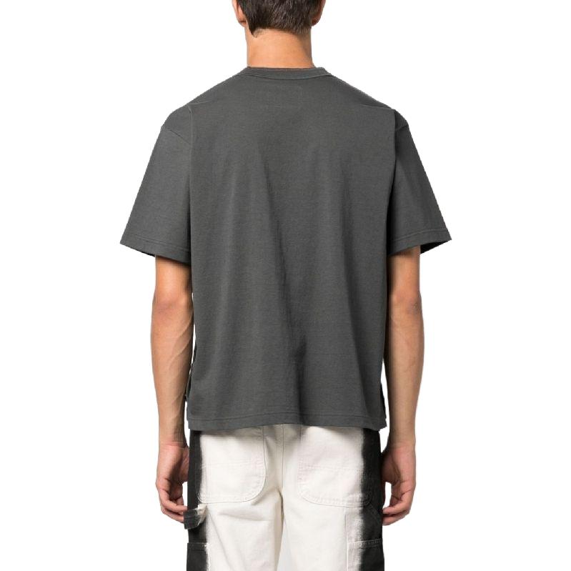 Shop サカイ ルーズフィット クルーネック 無地 グレー Tシャツ SC-M073326