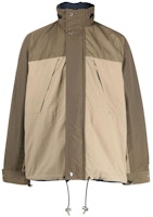Sacai Loose Fit High Neck Reversible Jacket Khaki Color 23-03139 Sacai Loose Fit High Neck Reversible Jacket Khaki Color 23-03139