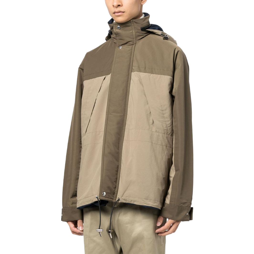 Details for サカイ ルーズフィット ハイネック リバーシブルジャケット カーキカラー 23-03139