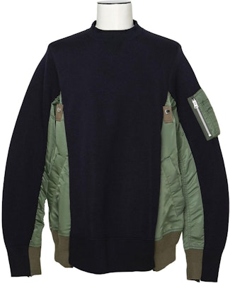 サカイ プルオーバー クルーネック スウェットシャツ ネイビー 長袖. SCM-221-212 Buy サカイ プルオーバー クルーネック スウェットシャツ ネイビー 長袖. SCM-221-212