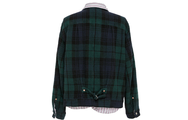 Lookbook Sacai 可翻轉綠色領口外套 23-03192M-576