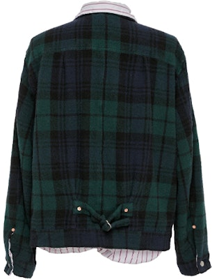 Sacai 可翻轉綠色領口外套 23-03192M-576 Lookbook Sacai 可翻轉綠色領口外套 23-03192M-576