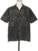 Sacai Short-Sleeve Button-Up Shirt All-Over Print Gray 23-03153M-301s Sacai Short-Sleeve Button-Up Shirt All-Over Print Gray 23-03153M-301s
