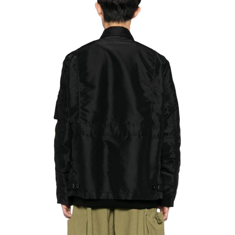 Purchase Sacai 黑色長袖口袋設計鈕扣外套 24-03320M-001