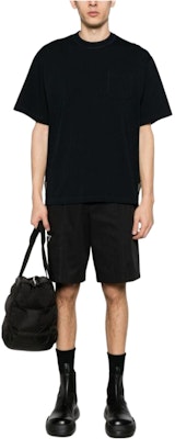 サカイ 無地 クルーネック 半袖 Tシャツ ブラック 24-03377M-201 Lookbook サカイ 無地 クルーネック 半袖 Tシャツ ブラック 24-03377M-201