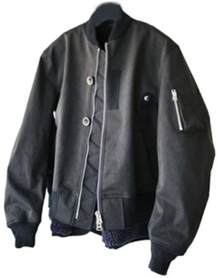 Sacai 黑色固體拉鍊長袖休閒外套 23-03209M-001 Buy Sacai 黑色固體拉鍊長袖休閒外套 23-03209M-001