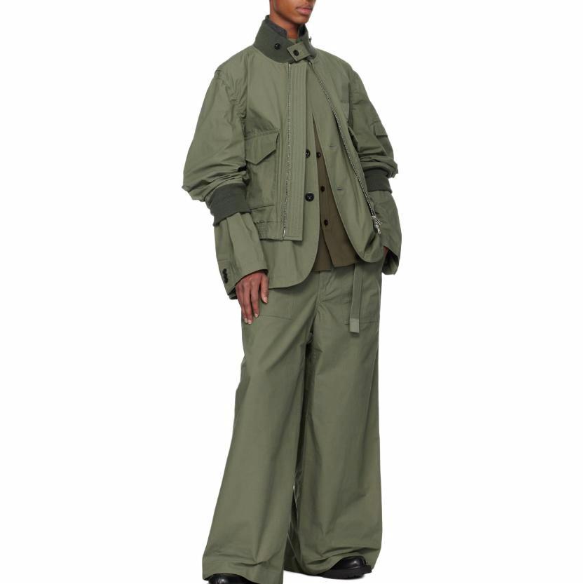 Lookbook サカイ ツーインワン 長袖ジャケット アーミーグリーン 24-03431M-840