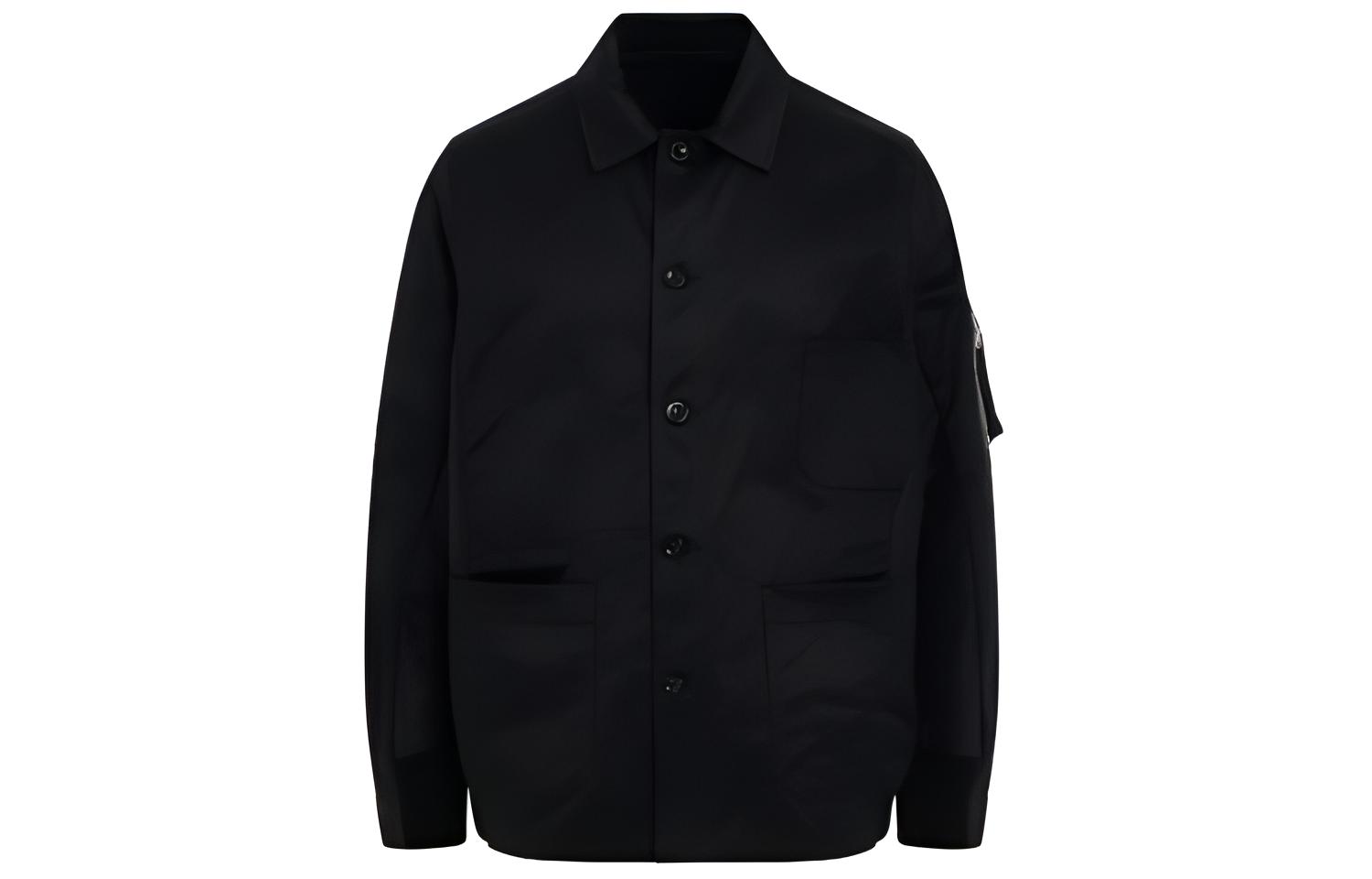 Sacai Black Casual Solid Color Long-Sleeve Jacket 24-03316M00-1