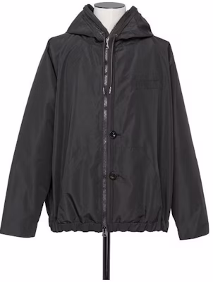 Sacai Black Long-Sleeve Jacket with Hood and Zipper Design 24-03399M-001 Buy Sacai Black Long-Sleeve Jacket with Hood and Zipper Design 24-03399M-001