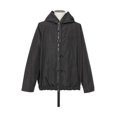 Sacai Black Long-Sleeve Jacket with Hood and Zipper Design 24-03399M-001
