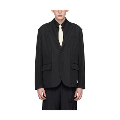Sacai Black Single-Breasted Long-Sleeve Jacket for Men 24-03363M-001
