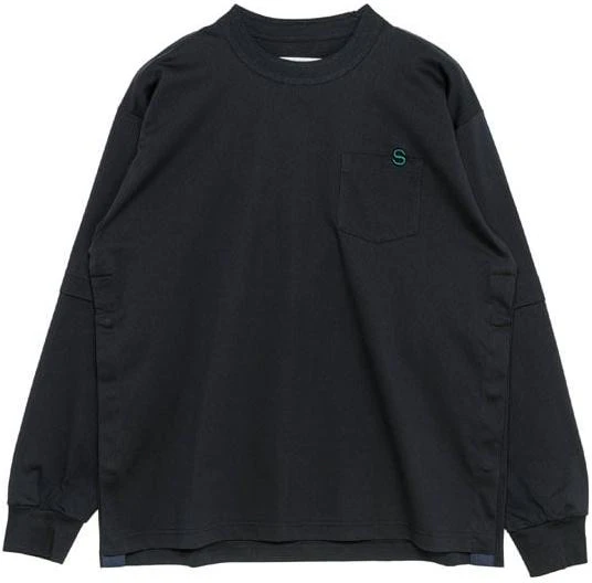 sacai-black-solid-color-crewneck-long-sleeve-sweatshirt-scm-086-101