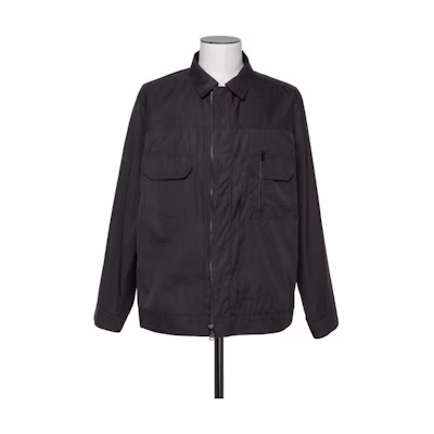 Sacai Black Zip-Up Collared Jacket with Solid Color Design 24-03404M-001