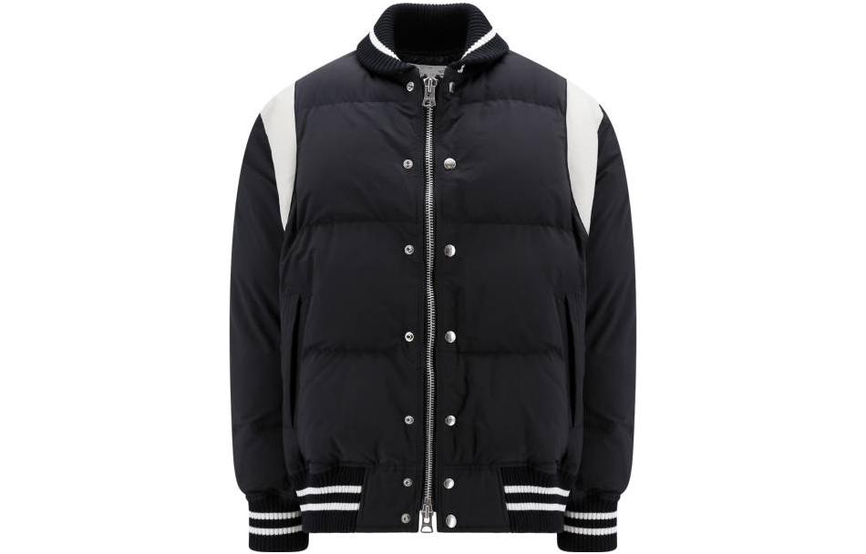 Sacai Black Zip-Up Crewneck Jacket with Long Sleeves 23-03216M-001