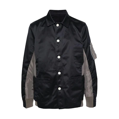 Sacai Blue Slim Long Sleeve Buttoned Jacket 24-03316M-234