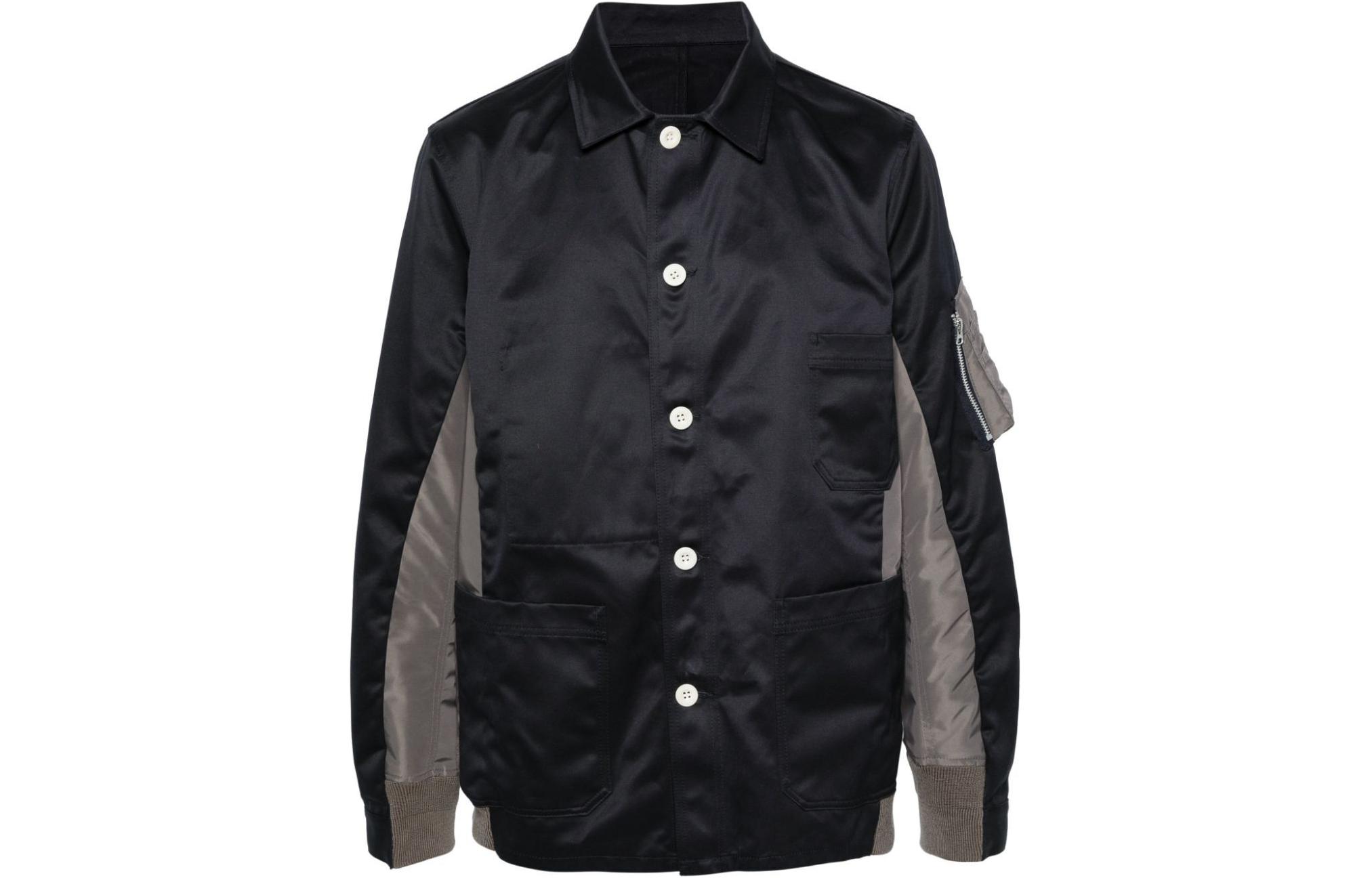 Order Sacai 藍色修身長袖釦扣外套 24-03316M-234