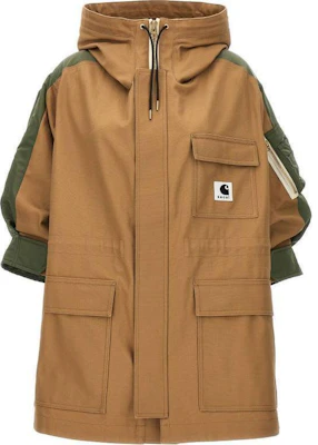 Sacai Brown Loose Fit Zip-Up Hoodie Jacket 24-07190663 Buy Sacai Brown Loose Fit Zip-Up Hoodie Jacket 24-07190663