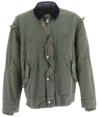 サカイ カラーブロック ジッパー 長袖ジャケット グリーン 03-046M000-501 Buy サカイ カラーブロック ジッパー 長袖ジャケット グリーン 03-046M000-501