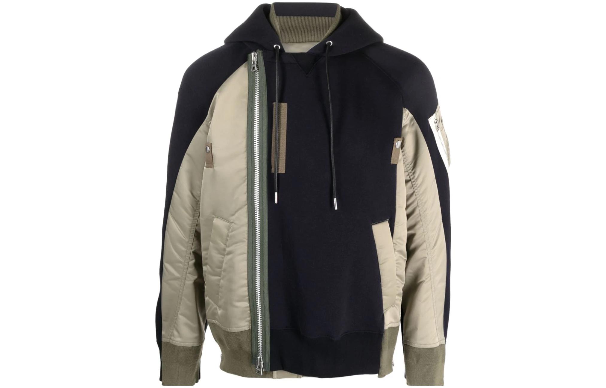 Sacai Colorblock Pullover Hoodie Jacket Blue 23-03173M-201