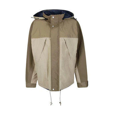 Sacai Colorblock Zip-Up Hoodie Jacket Brown 23-03139M-651