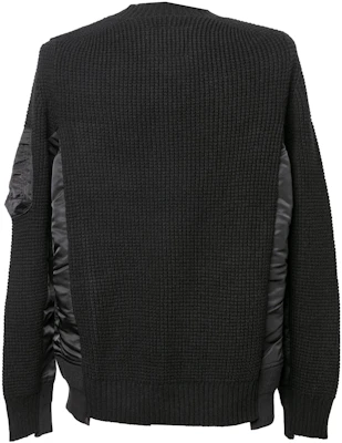 Sacai Colorblock Zip Pullover Sweatshirt Hitam SCM-083-001 Buy Sacai Colorblock Zip Pullover Sweatshirt Hitam SCM-083-001