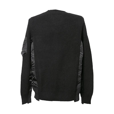 Sacai Colorblock Zip Pullover Sweatshirt Black SCM-083-001