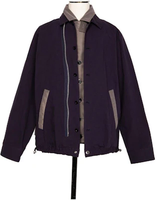 Sacai 双层夹克 海军蓝/灰米色拼接设计 24-03356M-234 Buy Sacai 双层夹克 海军蓝/灰米色拼接设计 24-03356M-234