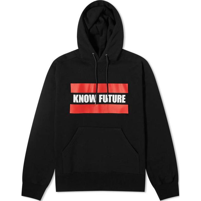 Sacai Embroidered Letter Drawstring Hoodie Black Mens 24-0722S001