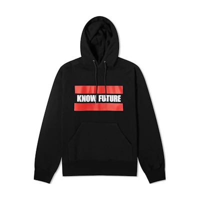 Sacai Embroidered Letter Drawstring Hoodie Black Mens 24-0722S001