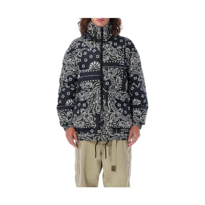 Sacai Full-Print Hooded Jacket Navy Blue 23-A2303149