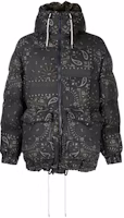 Sacai Full-Zip Hooded Jacket with All-Over Print Dark Grey 23-03149M301 Sacai Full-Zip Hooded Jacket with All-Over Print Dark Grey 23-03149M301