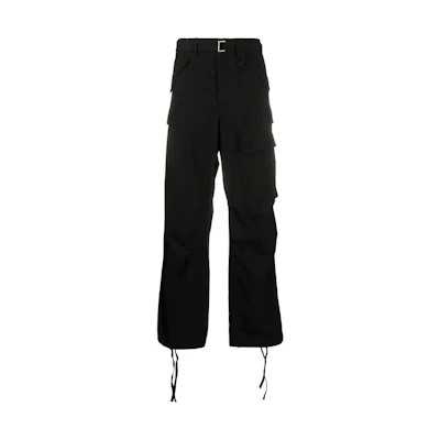 Sacai FW20 Side Pocket Drawstring Casual Pants Black . 20-02326M