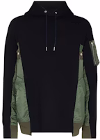 Sacai FW21 Blue Side Panel Pullover Hoodie SCM-033212 Sacai FW21 Blue Side Panel Pullover Hoodie SCM-033212