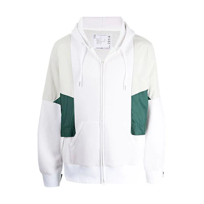 Sacai FW21 Colorblock Zip Hoodie Jacket White (Men’s) 21-02654