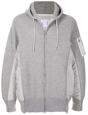 Sacai FW21 Contrast Panel Zip Hoodie Jacket Men’s Grey SC-M036381 Buy Sacai FW21 Contrast Panel Zip Hoodie Jacket Men’s Grey SC-M036381